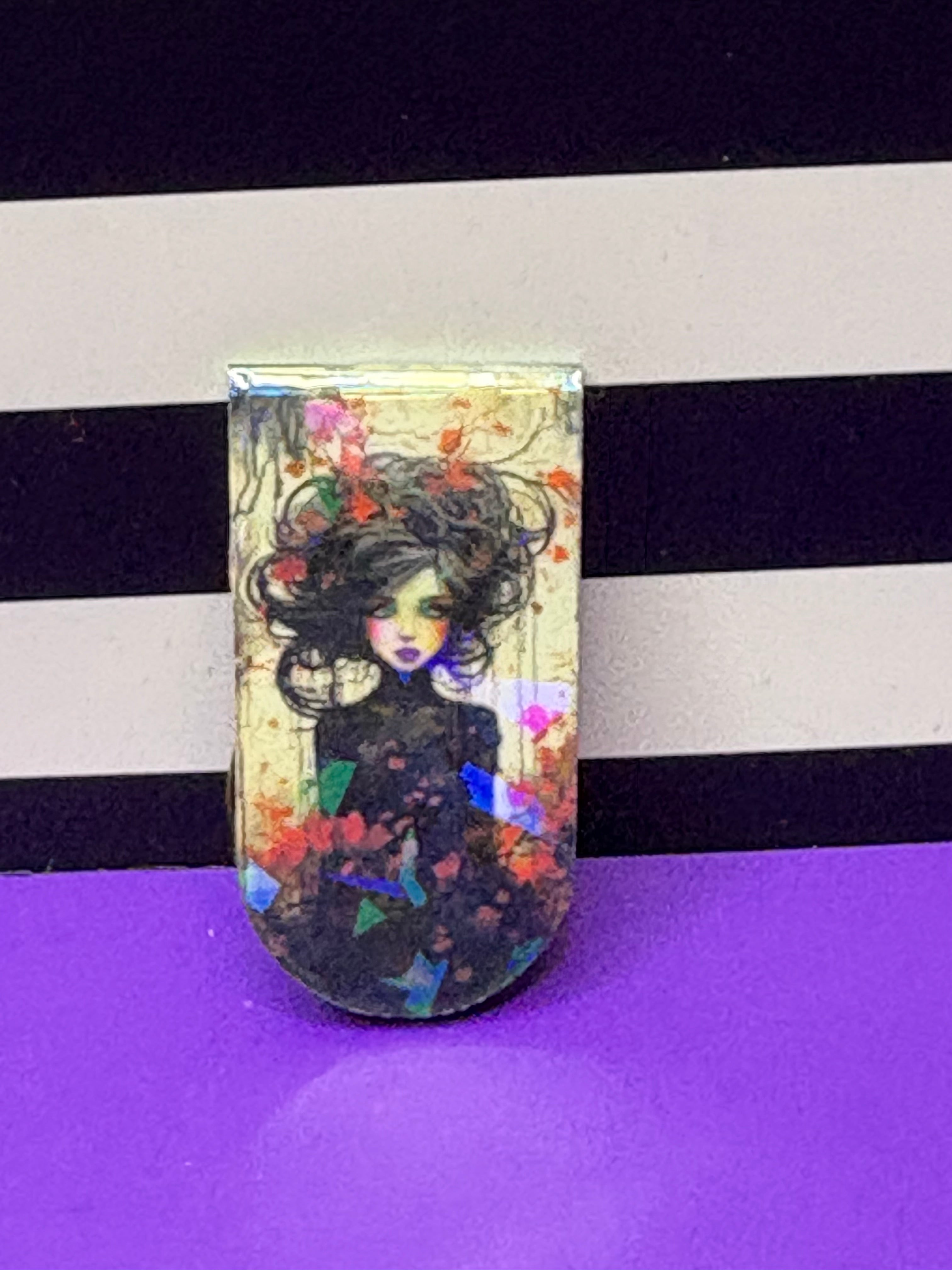 Goth Girl Holographic Bookmark
